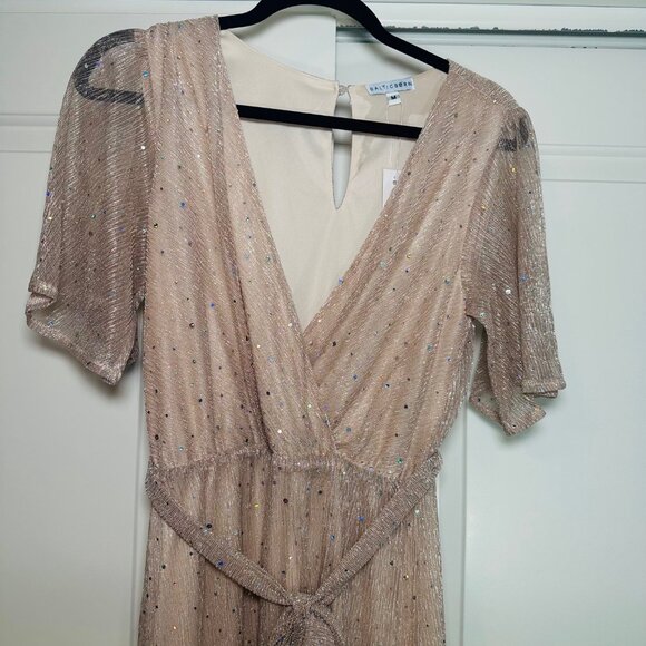 Baltic Born Grace Sparkle Gown Dress in Champagne Medium - NWT - Picture 7 of 15